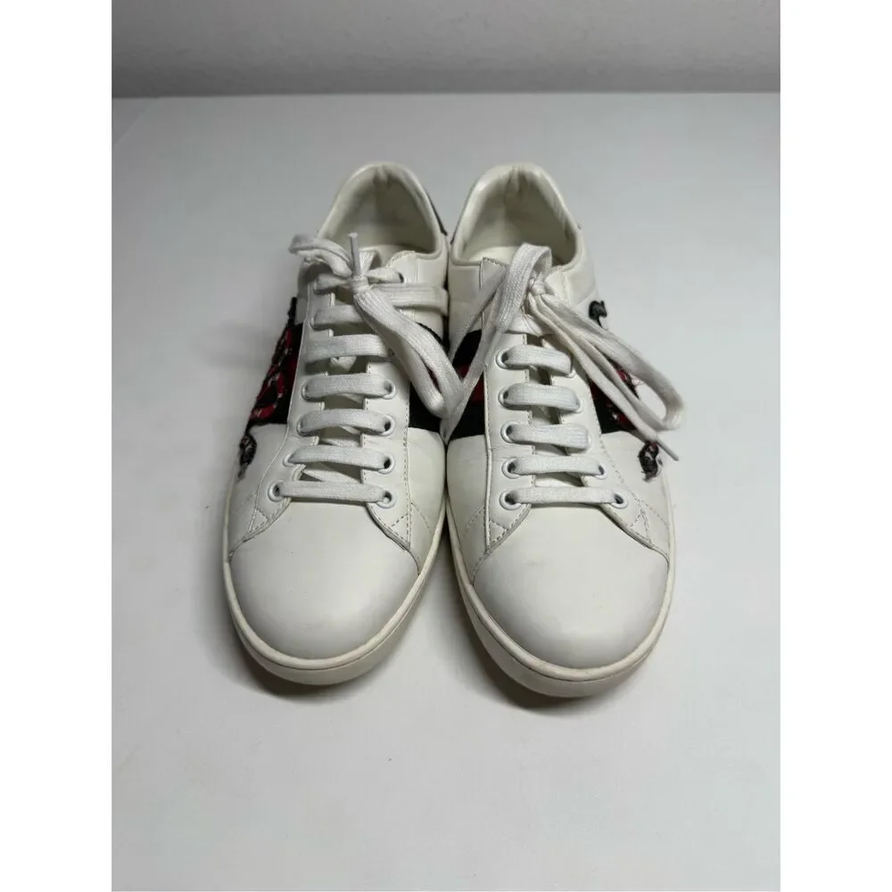 Gucci Ace Embroidered Snake Sneakers Size 42 EU/ 9 US Men’s 10,5 Women’s